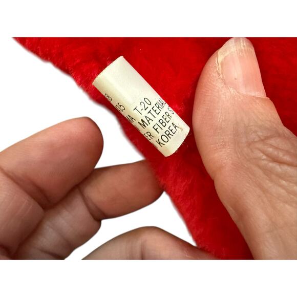 Vintage 80s Christmas Stocking Plush 3D Teddy Bear‎ Santa Hat 48" Humongous XL - Picture 13 of 13